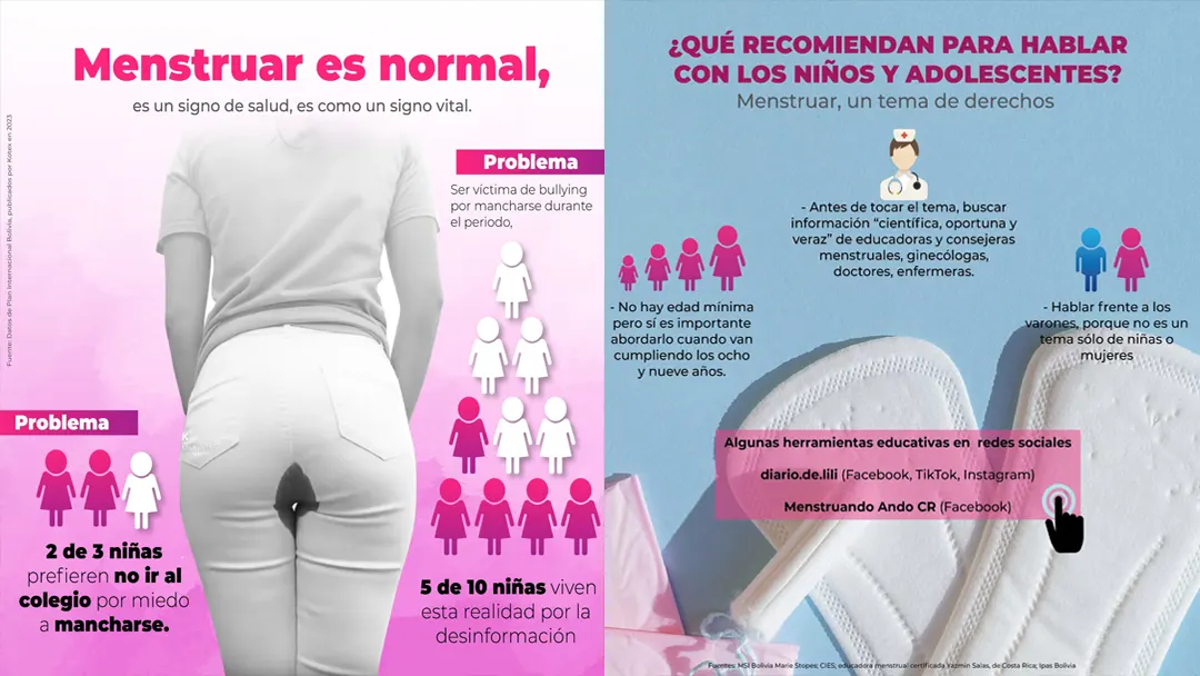 Infografía sobre la menstruación. 