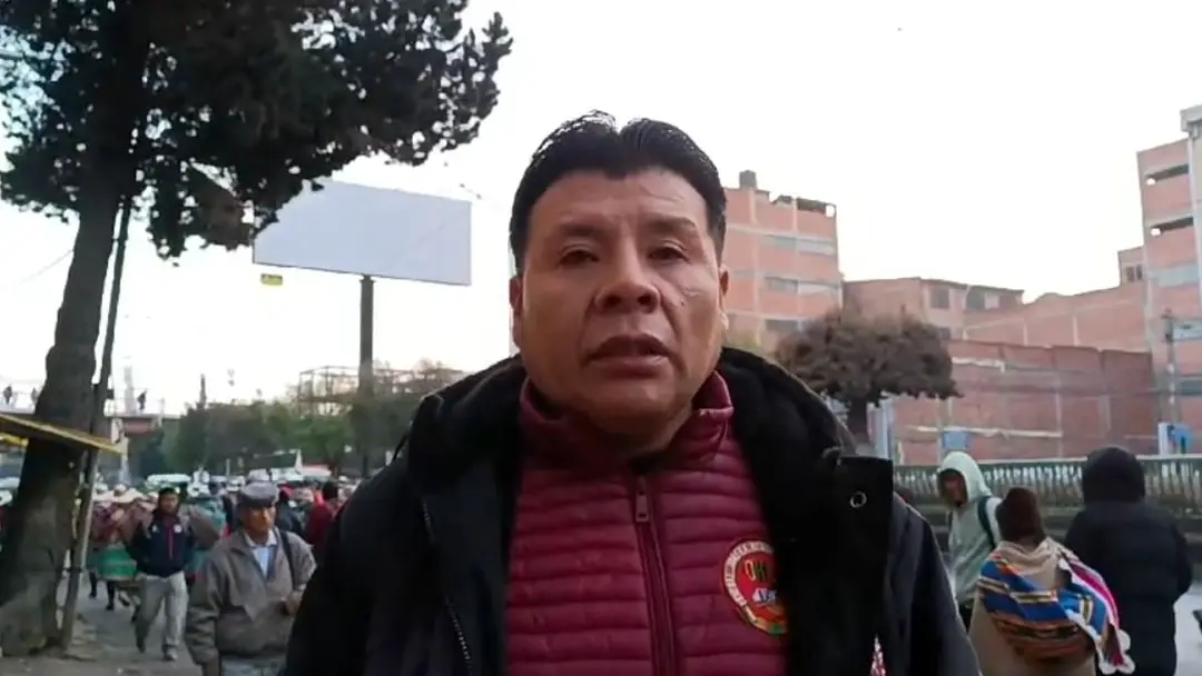 El ejecutivo de la Central Obrera Regional (COR) de El Alto, Marcelo Mayta.