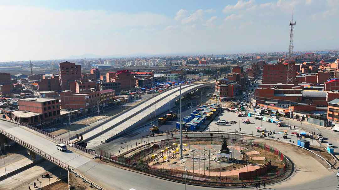 Puente a Desnivel Revolución Senkata será inaugurado este viernes 4 de octubre en el Distrito 8 de la ciudad de El Alto.