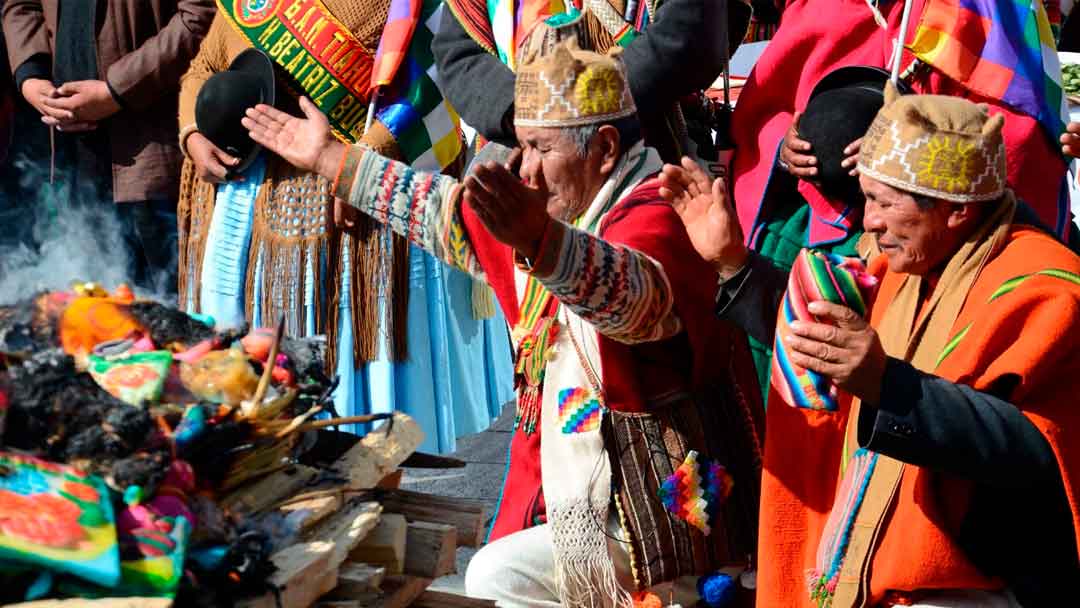 Ceremonia indígena. Foto: Ministerio de Trabajo