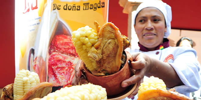 Una muestra de la gastronomía boliviana que el público podrá saborear.