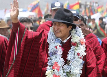 El líder de los pueblos indígenas y presidente de Bolivia, Evo Morales Ayma.