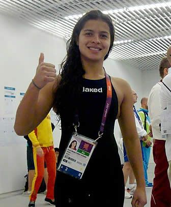 Karen Tórrez, nadadora boliviana