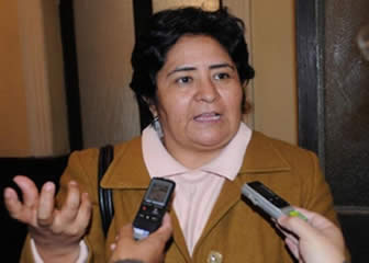 Cecilia Ayllón, diputada del MAS. 