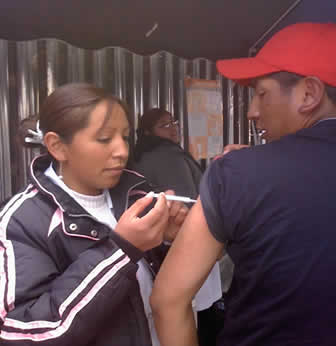 Vacunación contra la Difteria en El Alto