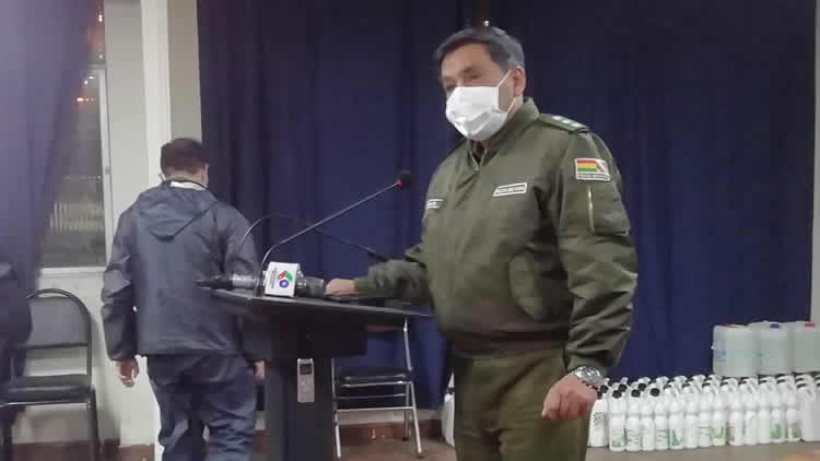 El director nacional de la Fuerza Especial de Lucha Contra el Crimen (FELCC), Iván Rojas