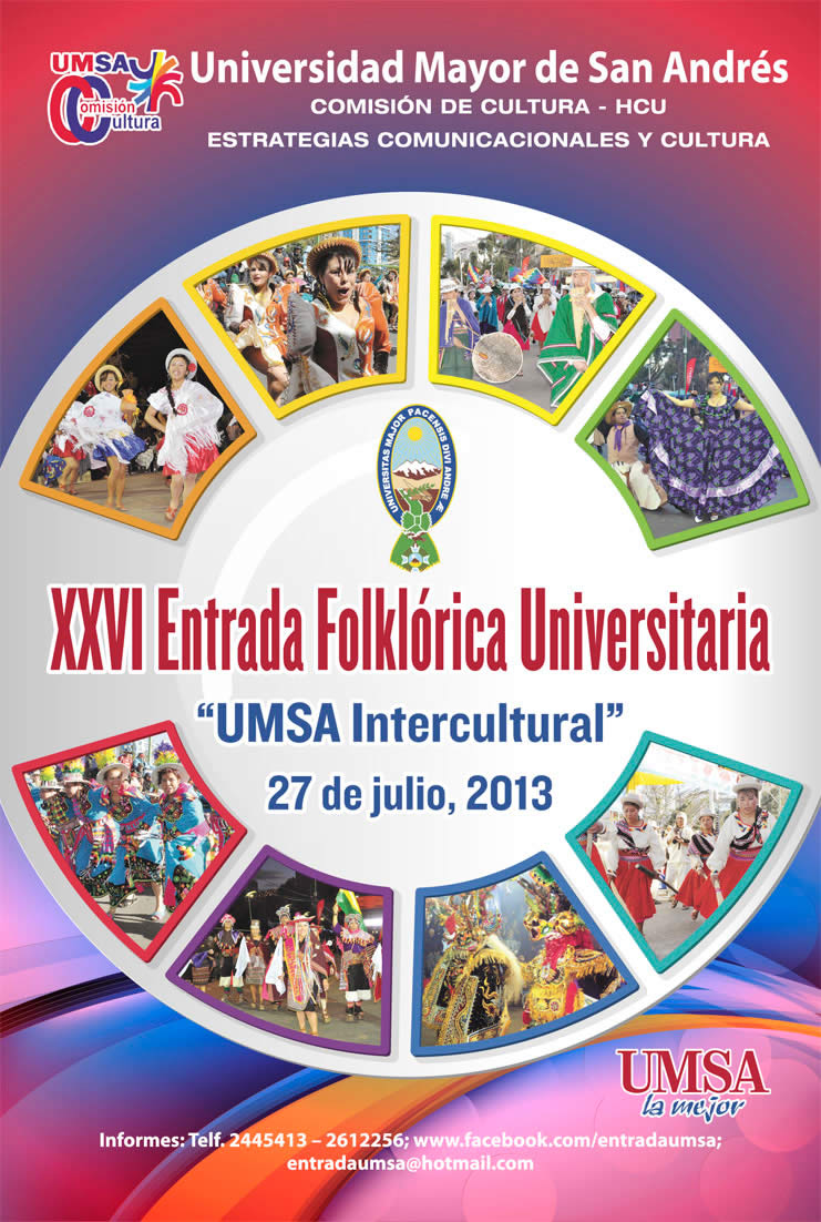 Entrada Folklórica Universitaria UMSA 2013 Afiche