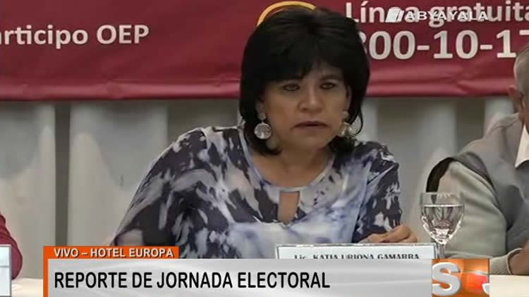 Katia Uriona, presidenta del Tribunal Supremo Electoral (TSE).