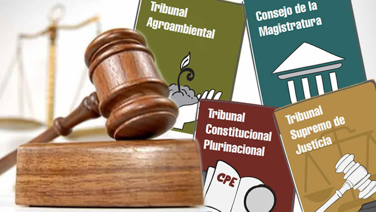 Magistrados de Bolivia - Consejo de la Magistratura, Tribunal Agroambiental, Tribunal Supremo de Justicia y Tribunal Constitucional Plurinacional