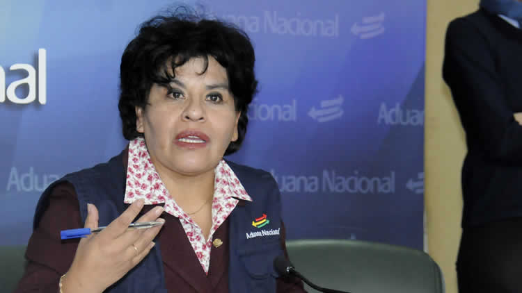 Marlene Ardaya, presidenta de la Aduana Nacional de Bolivia.