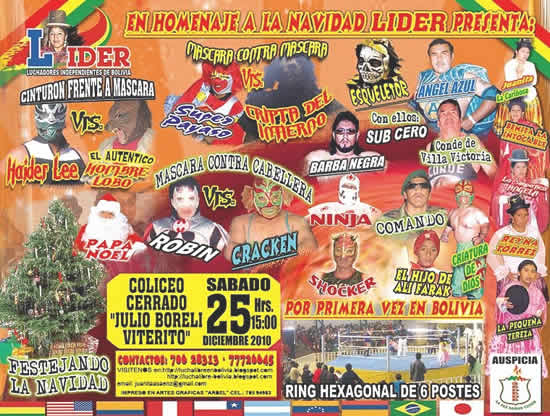 Lucha Libre boliviana en Navidad.
