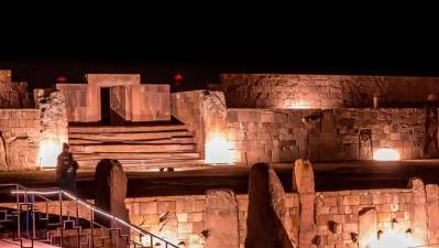 Invitan a un recorrido nocturno gratuito por el complejo arqueológico de Tiwanaku